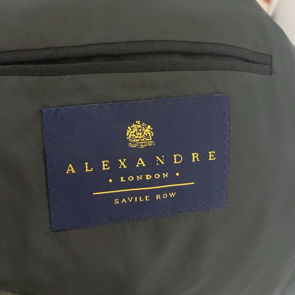 NWT Alexandre London Pure Wool Navy Blazer / Sports Coat |Size 46 Regular - Picture 13 of 15